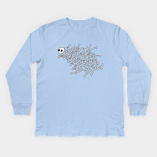 Comic style skull and bones Kids Long Sleeve T-Shirt